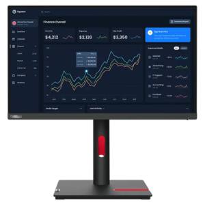 Lenovo ThinkVision T22i-30 - LED monitor - 21.5" - 1920 x 1080 Full HD (1080p) @ 60 Hz - IPS - 250 cd/m≤ - 1000:1 - 4 ms - HDMI, VGA, DisplayPort - raven black