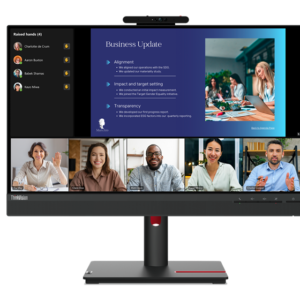 Lenovo ThinkVision T24v-30 - LED monitor - 24" (23.8" viewable) - 1920 x 1080 Full HD (1080p) @ 75 Hz - IPS - 250 cd/m≤ - 1000:1 - 4 ms - HDMI, VGA, DisplayPort - speakers - raven black